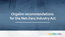 Orgalim recommendations for the Net-Zero Industry Act 